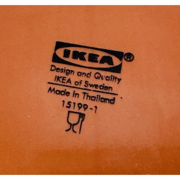 Ikea of Sweden 15199 BURNT ORANGE Stoneware Round Salad Lunch Plates Set of 3 - Picture 8 of 14
